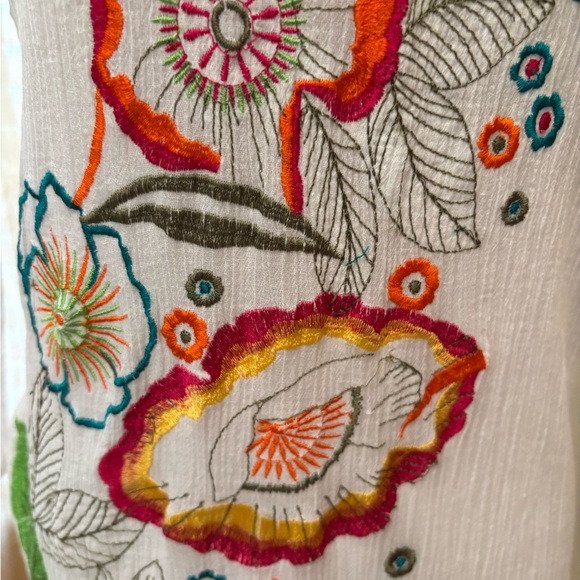 Floral Embroidered beach cover up - Picture 5 of 6